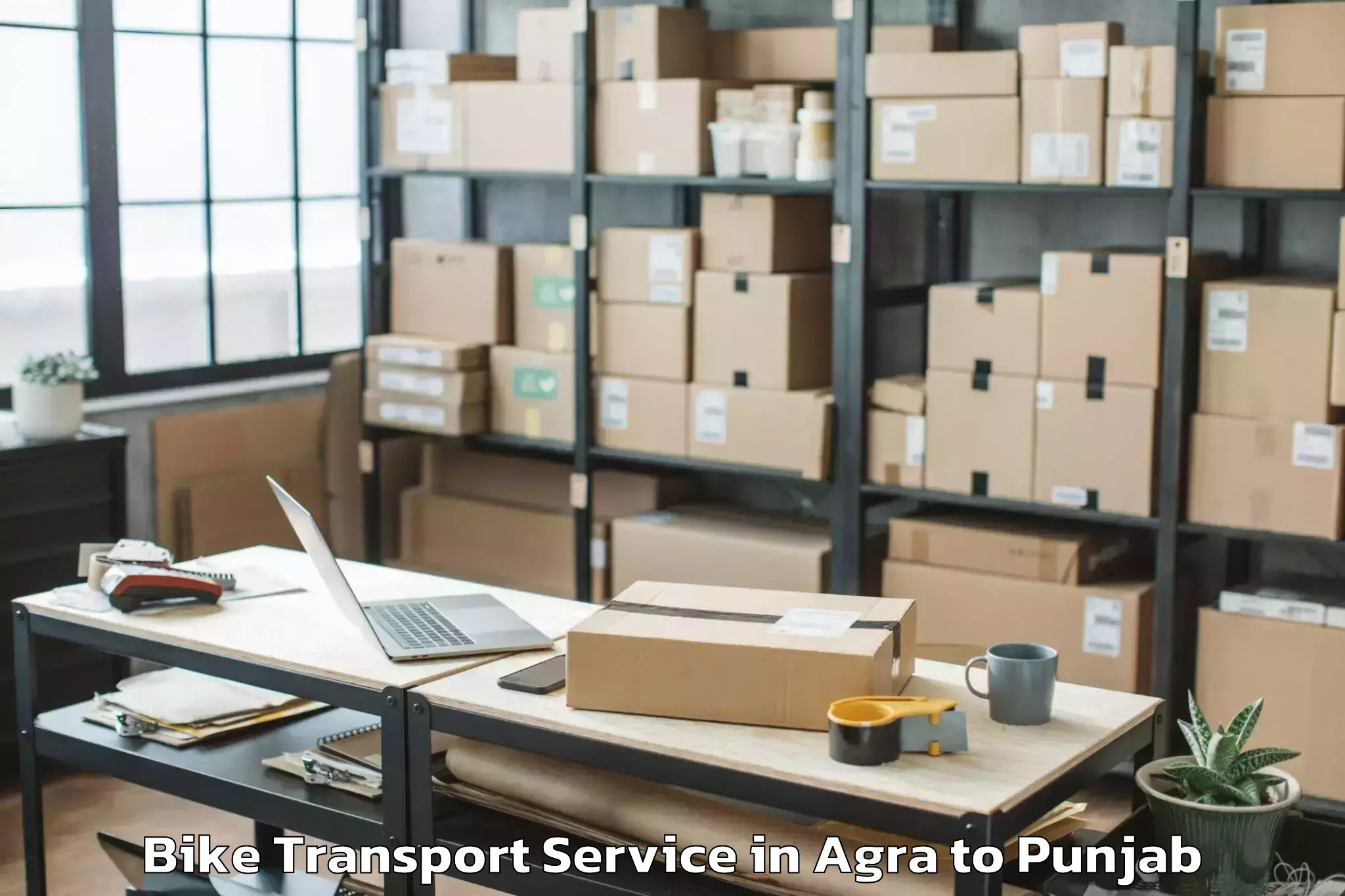 Trusted Agra to Rajpura Bike Transport